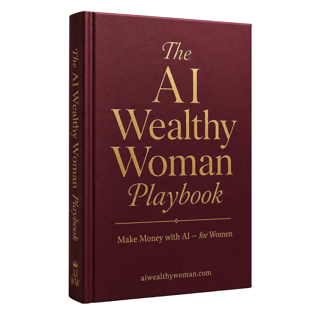 The AI Wealthy Woman Playbook — 3D ebook cover